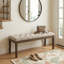 Banc de repose-pieds touffeté à aspect lin l 48 po Waverly-105353004
