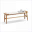 Banc de siège en bois de chêne naturel naturel blanc cassé, multi-usage pour salle à manger, chambre à coucher, salle de bain