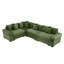 Canapé modulaire surdimensionné surdimensionné en nuage, canapé modulaire convertible avec accoudoirs très larges à assise profonde, 13 coussins décoratifs en velours côtelé de qualité supérieure, conception ergonomique, assemblage facile, pour les salons-133657483-133657485