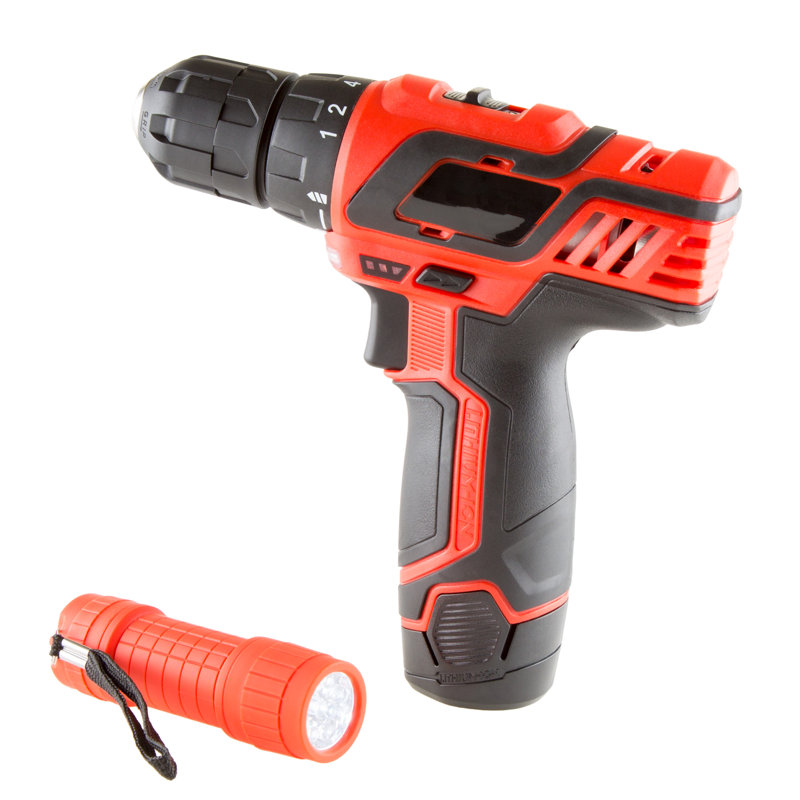 Stalwart 12V Lithium Ion 75 Pc 2 Speed Cordless Drill and Accessories Set - Tool Kit with Drill