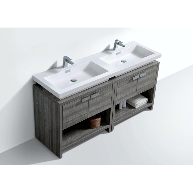Ensemble de meuble-lavabo double 63 po Politte