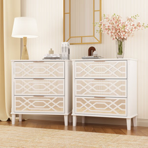 Mylor 3 - Drawer Nightstand in White