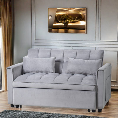 Amelita 53.54'' Velvet Sleeper Sofa
