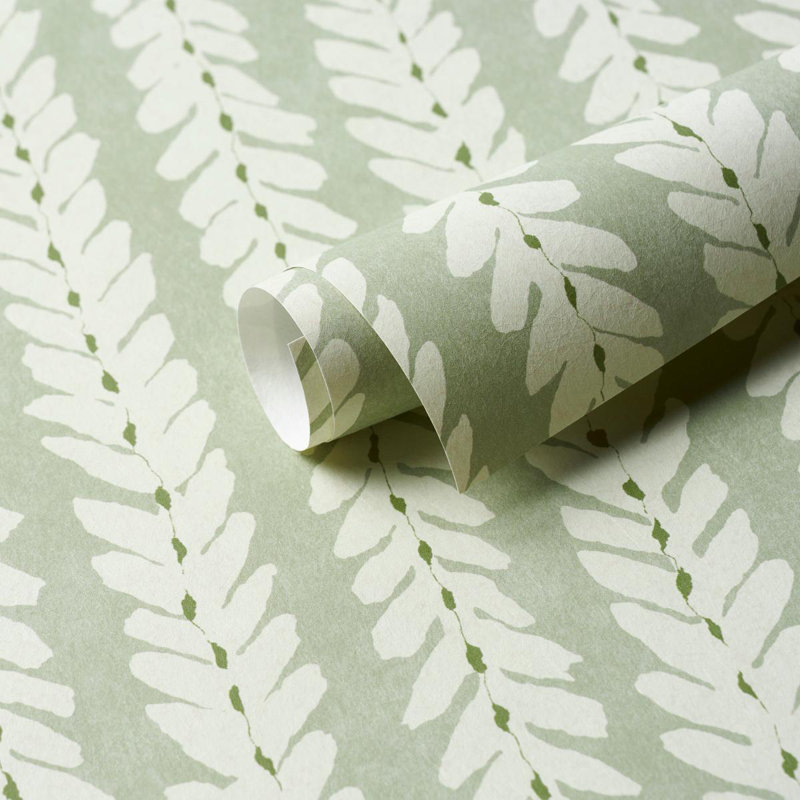 Papier peint Schumacher X Veere Grenney Woodperry, Céladon