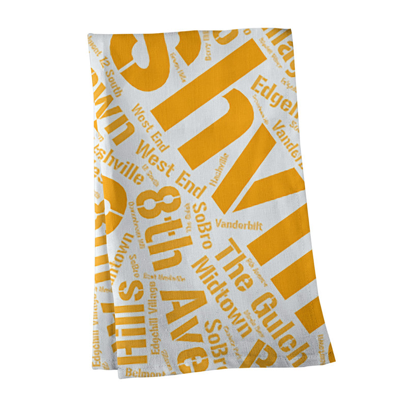 Cotton Tea Towel Kitchen Towel, Red, Nashville