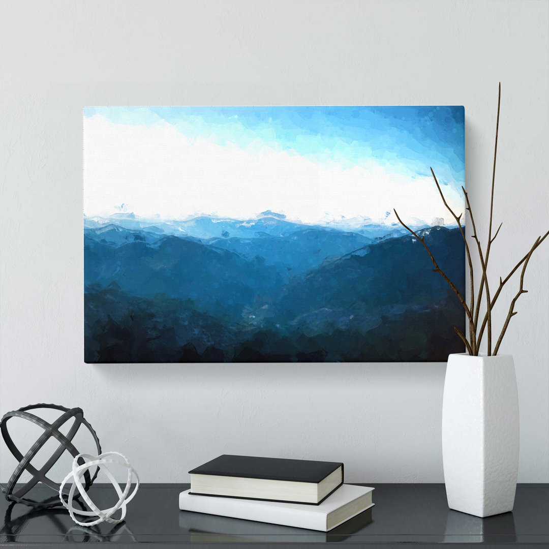 Mountain Range In Salamanca Spain In Abstract - Wrapped Canvas