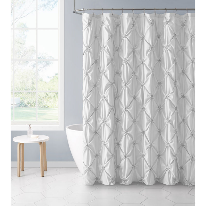 Rideau de douche simple Verviers, Blanc