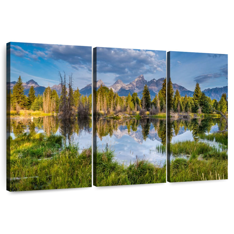 Alvord Grand Teton Mountain Scene, 32" H x 50" W