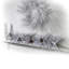 Guirlande de pin neige 4 'avec cônes