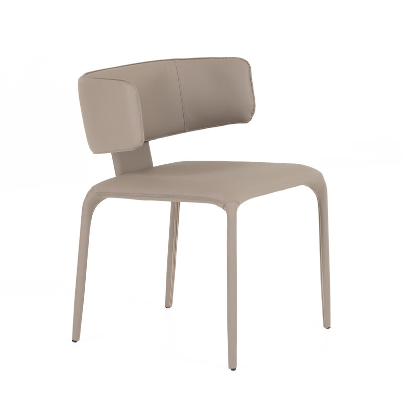 Chaise d'appoint rembourrée Leannah, Gris