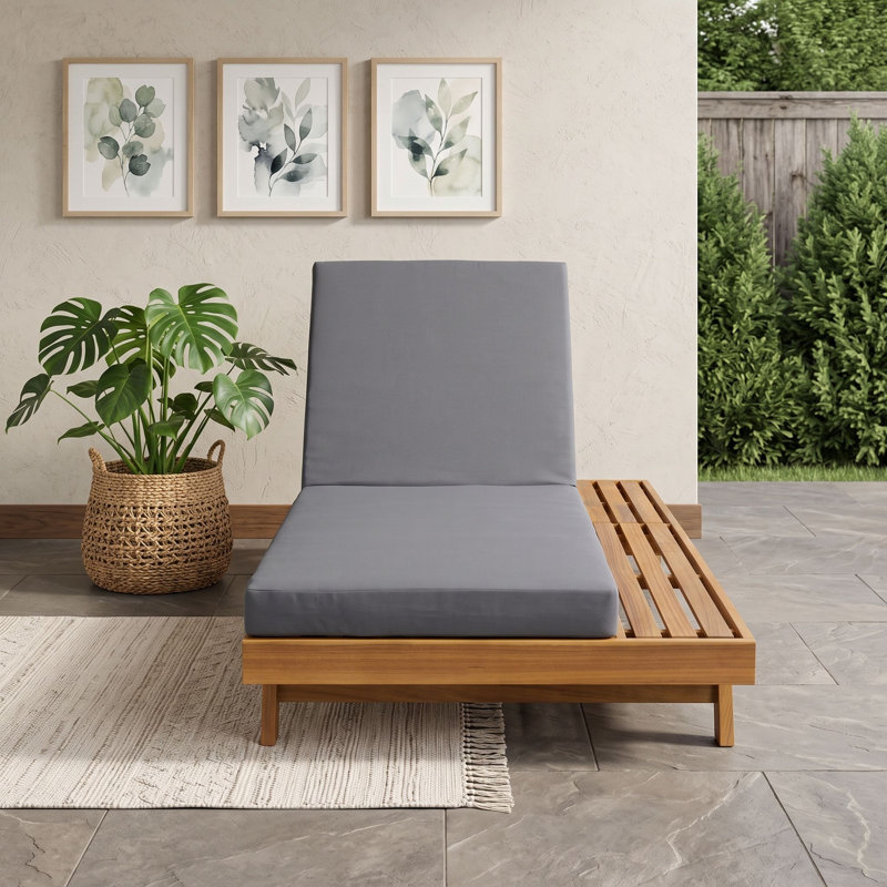 Méridiennes de patio avec coussins, Dark Grey Teak