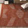 Chevron Burnt Orange/White Area Rug