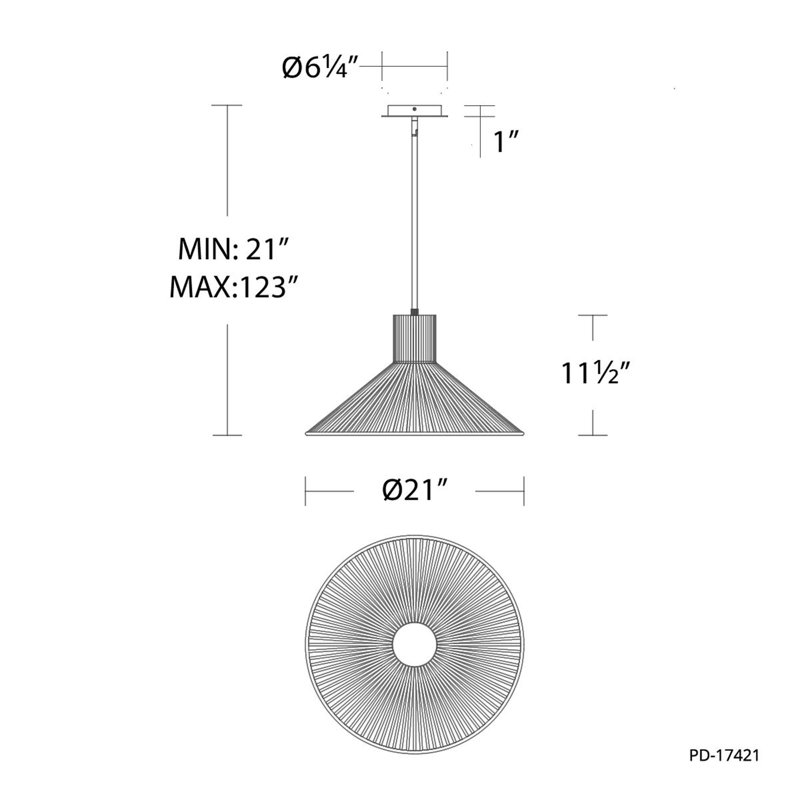 Cappe LED Pendant, 4000K