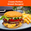 Presse à hamburger avec poignée pliante