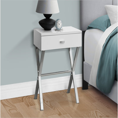 Table d'appoint, table de bout, table de bout, table de chevet, lampe, tiroir de rangement, salon, chambre à coucher