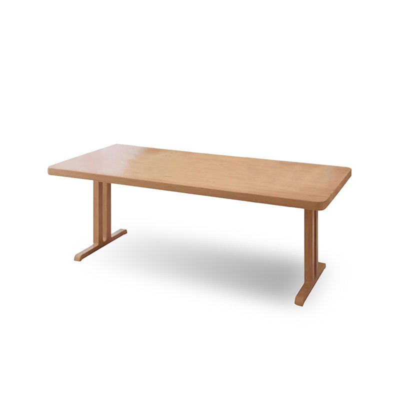 Bureau rectangulaire brun en bois massif, H 29,53 po x l 70,87 po x P 31,5 po