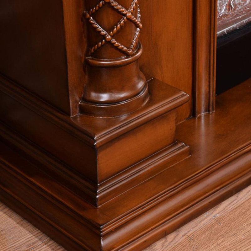 Colonne romaine de décoration de cheminée de style américain, Brun