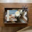 Plateaux de service décoratifs rectangulaires en bois avec poignées pour table basse