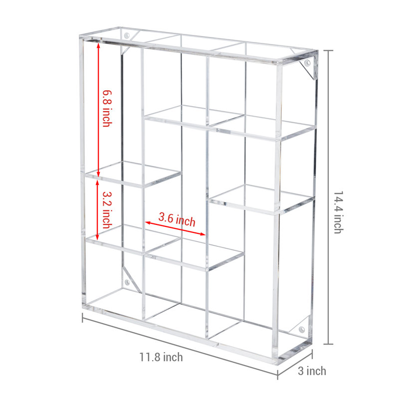 Lemmuela Wall Acrylic 9 Compartment Shadow Box	