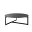 Arendt Modern Industrial Round Coffee Table With Tempered Glass Top