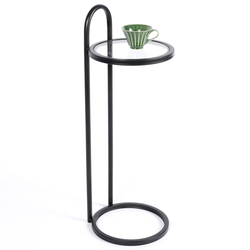 Petite table basse en verre, Noir