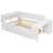 Full Size Daybed With Storage Shelves,Drawers,Trundle,Charging Station,LED Light,Desk And Cabinet,White-1466971491