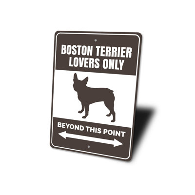 Plaque en aluminium Boston Terrier