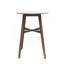 Table de bar ronde en bois de style moderne du milieu du siècle – Table de bar de 107 cm de haut avec pieds fuselés pour la cuisine, la salle à manger ou le bar à domicile, noyer naturel