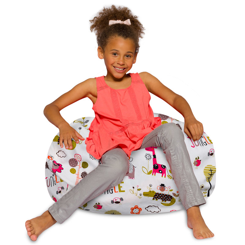 Bean Bag Chair for Kids, Teens, and Adults - Filled with Soft Beads, Includes Removable and Machine Washable Cover - Multiple Colors, Sizes and Fabrics including Soft Nylon & Canvas with Patterns
