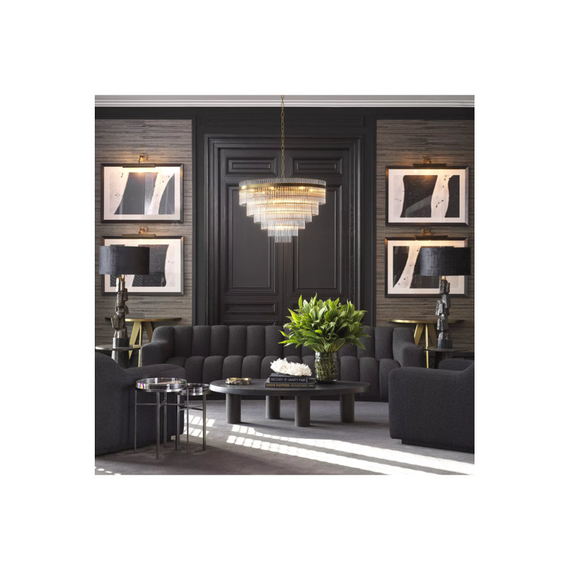 Hoxton 2 - Piece Glass Top Living Room Table Set, Bronze