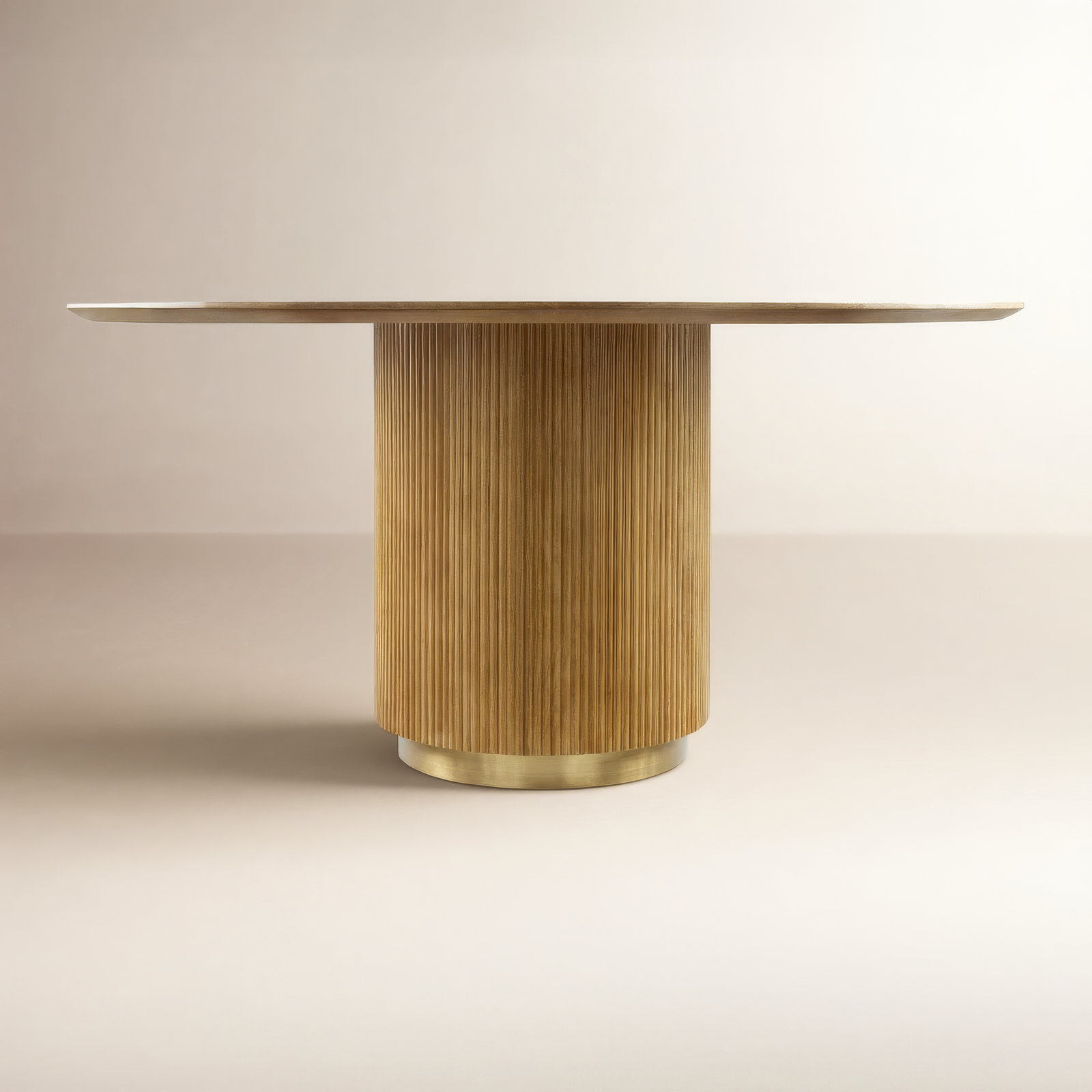 Rylee 60" Mango Dining Table, Wood/Gold, Wood