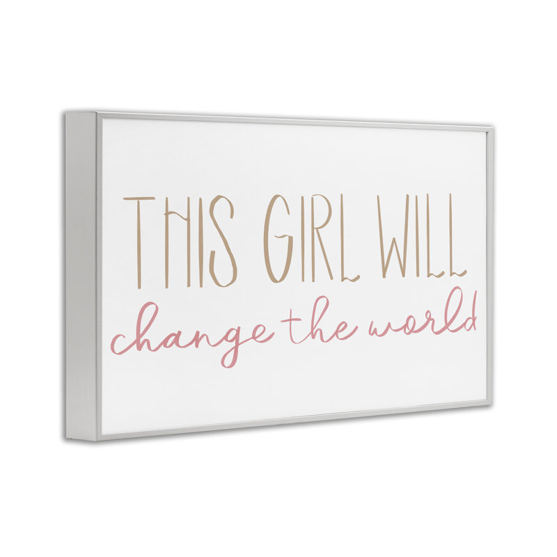 Changer le monde, estampe numérique encadrée par SD Graphics Studio, Giclée encadrée blanc bord de mer, H 12 po x l 18 po