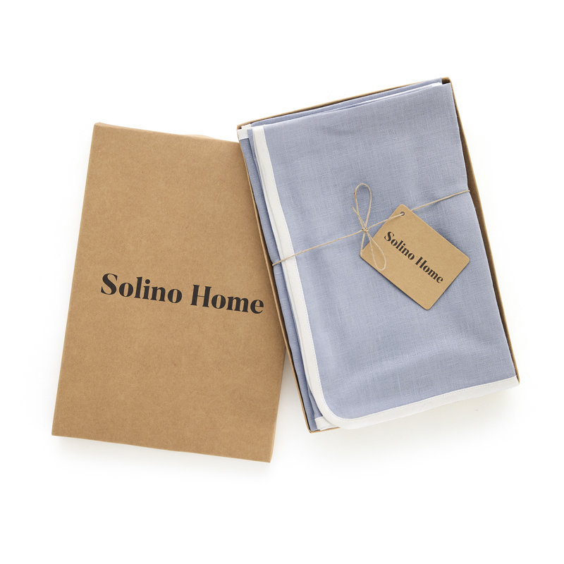 100% Pure Linen Dinner Napkins -kensington, Dusty Blue