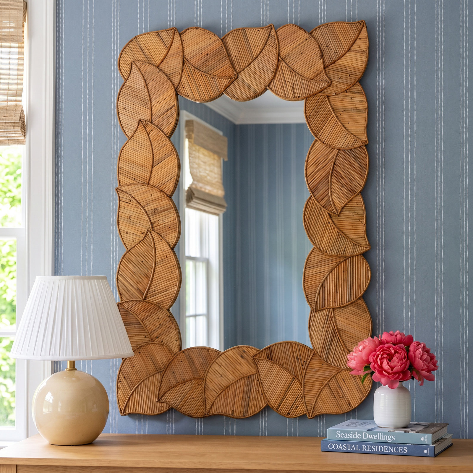 Rattan Rectangle Mirror
