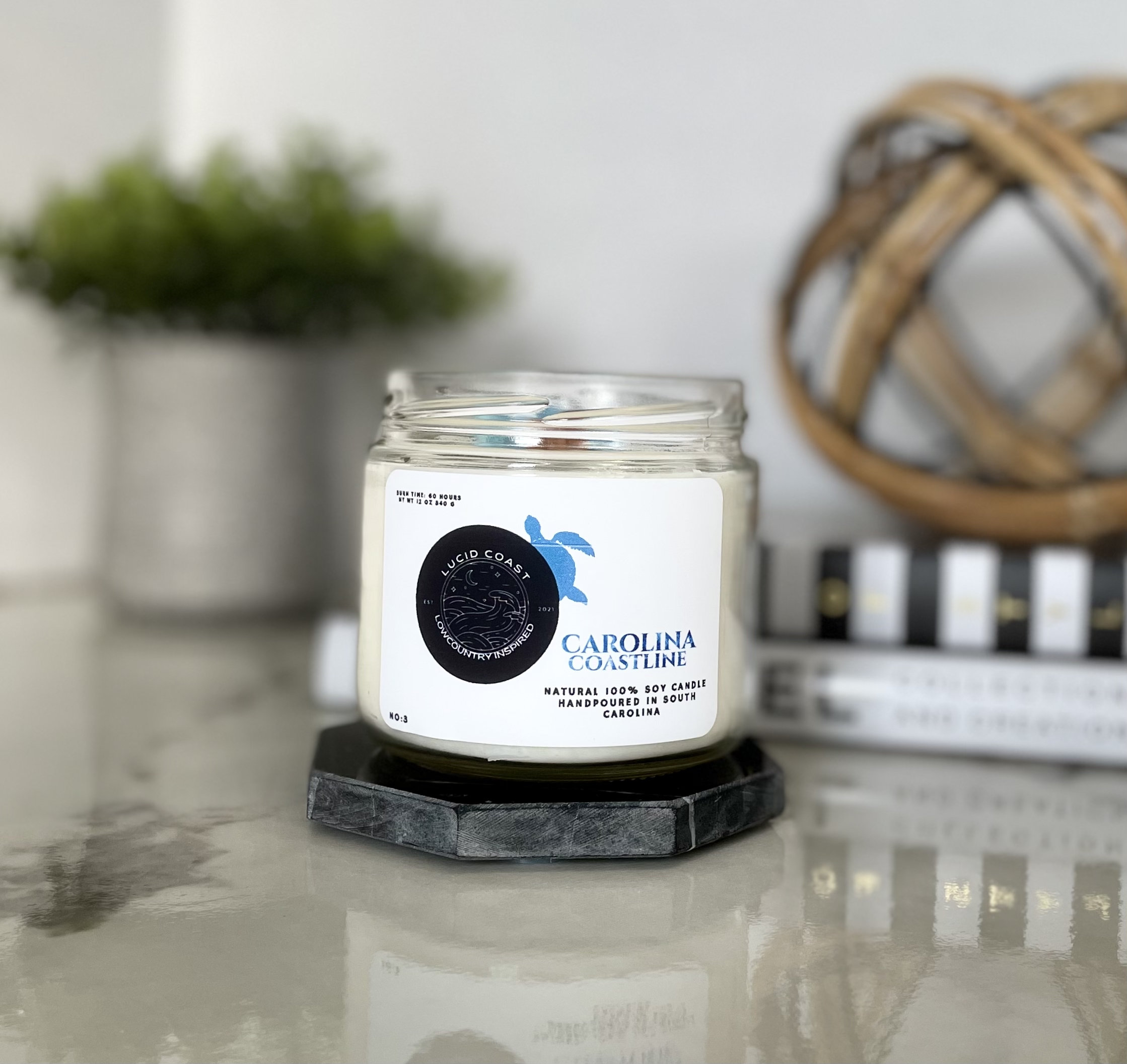 Lucid Coast Candle Company Carolina Coastline Scented Jar Candle with
