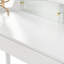 White Corner Makeup Vanity Desk With Mirror, LED Lights, And Stool | Gift Idea