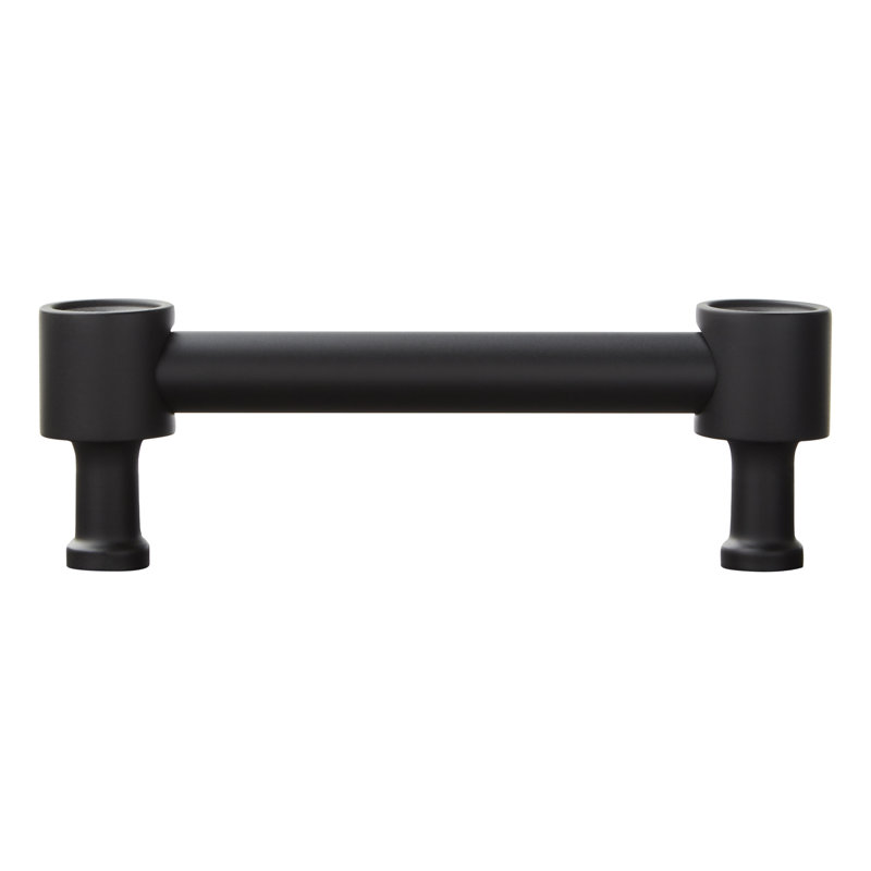Poignée d'armoire texturée 3-3 / 4 po Orwell Radial, Matte Black