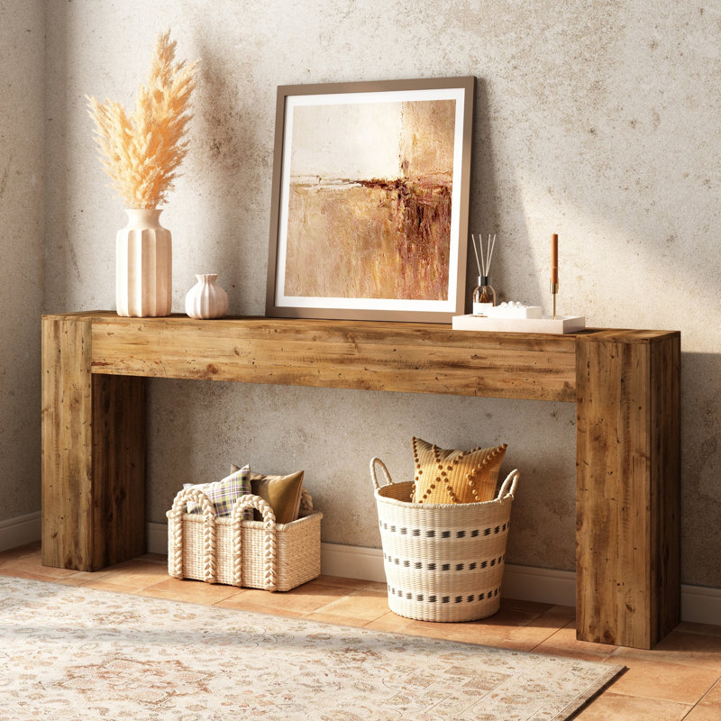 Console en bois massif récupéré, 77''x11.8''x31.5''