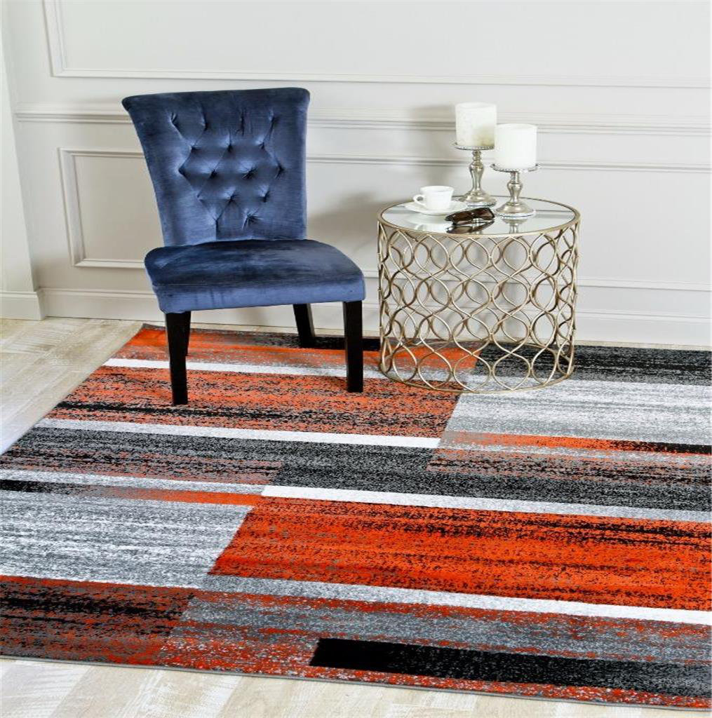 Ebern Designs Friedegund Abstract Red/Terracota Area Rug - Wayfair Canada