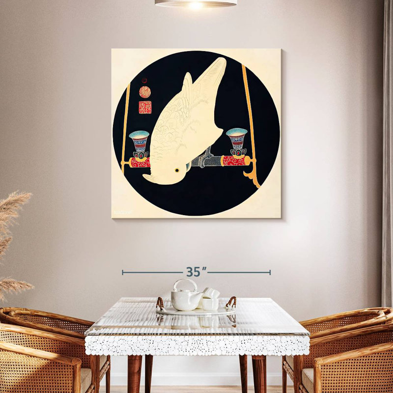 Brampt A White Macaw, 39" H x 39" W