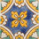 Tuile décorative en céramique florence duxe 4" x 4" en bleu/jaune Mediterranean