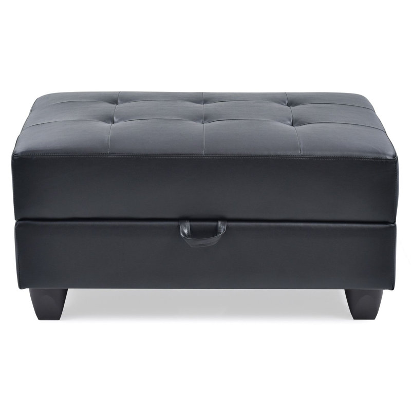 Revere Ottoman, Black, Black