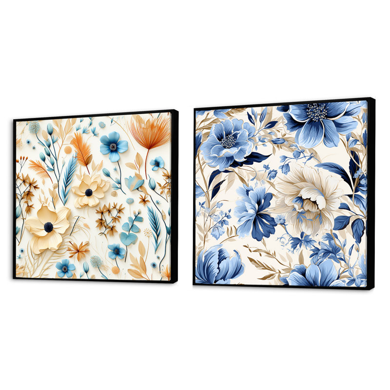 Coastal Retreat Ii Boho, Cadre flottant noir, H 30 po x l 61 po