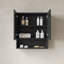 Armoire de salle de bain murale rayée de 26 po avec portes, tablette et compartiment de rangement ouvert au-dessus de la toilette-1311226075