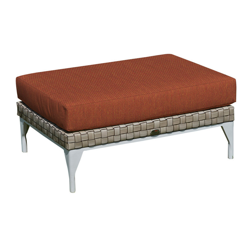 Brafta Outdoor Ottoman, Canvas Brick Sunbrella® Canvas