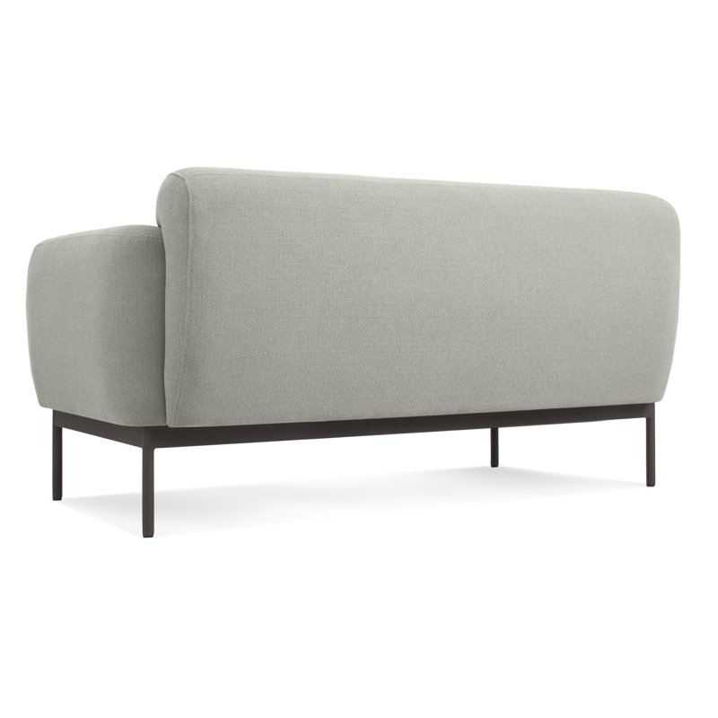 Puff Puff Sofa, Edwards Light Grey Crossweave, 31" H x 67" W x 35" D
