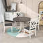 Ensemble de table de salle à manger 5 pièces avec chaises rembourrées pour petits espaces Avenly-1062387193