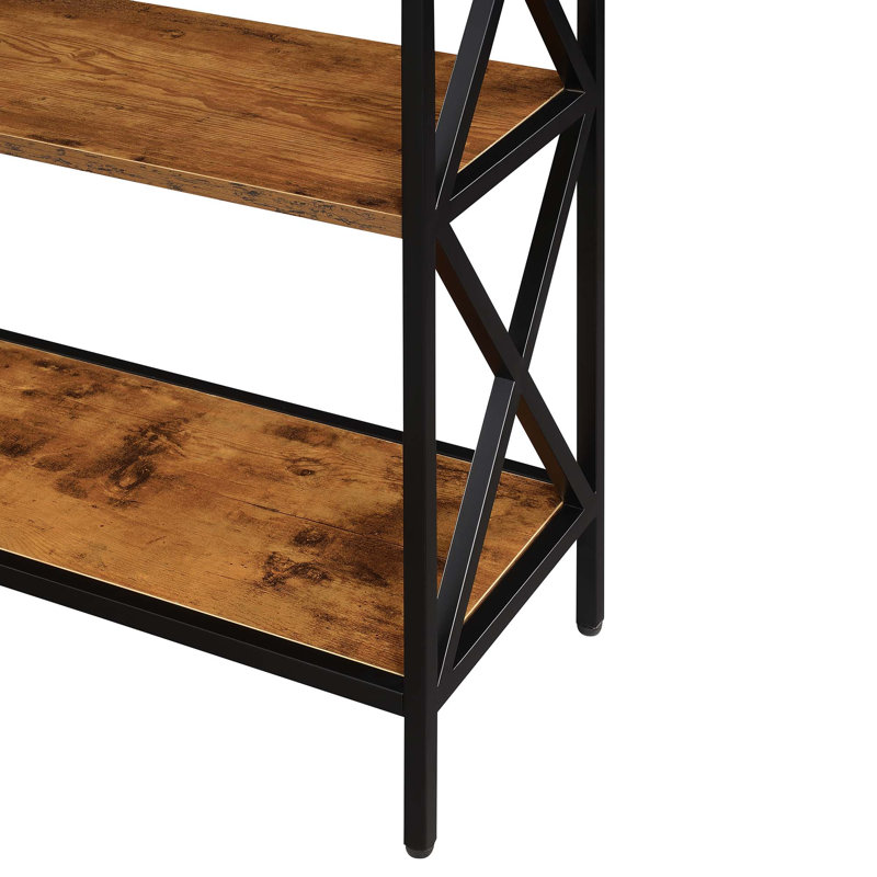 Ariyana Etagere Bookcase, (3 Shelves) 29" H x 32" W x 12" D, Black