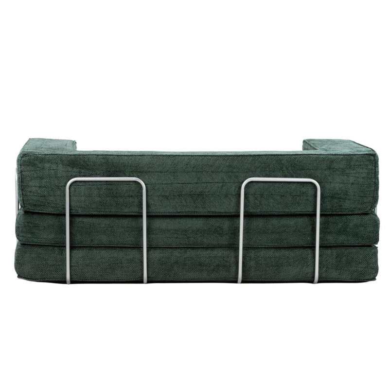 Hugspacee Velvet Loveseat, Dark Green