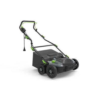 Electric Lawn Dethatcher Scarifier 15.5 Amp, 14-Inch Corded Dethatcher with 14.5 gal Collection Bag, 5-Position Depth Adjustment & 3-Height Adjustable Handle for Yard Care and Lawn Aeration